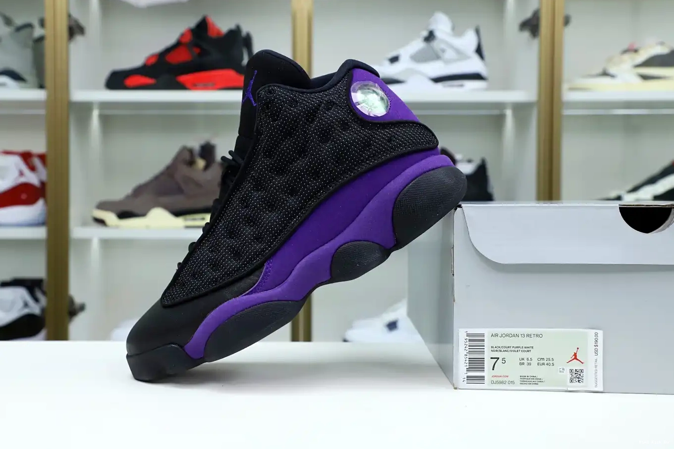 13 JORDAN JORDAN Kimikick AIR 'COURT RETRO AIR PURPLE' 0326